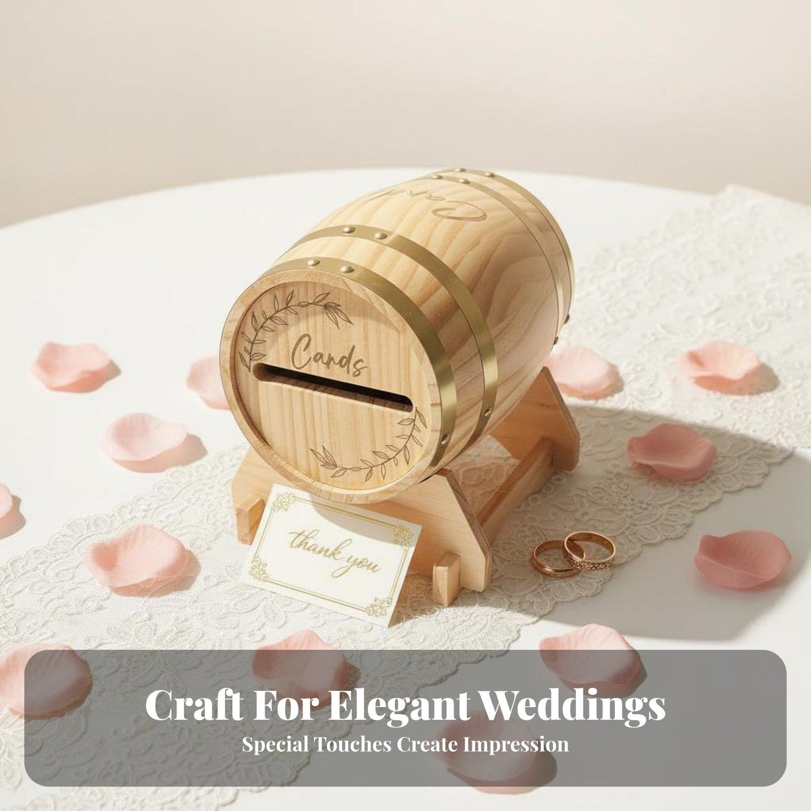 Wedding Card Box - Duża drewniana skrzynka na kartki z