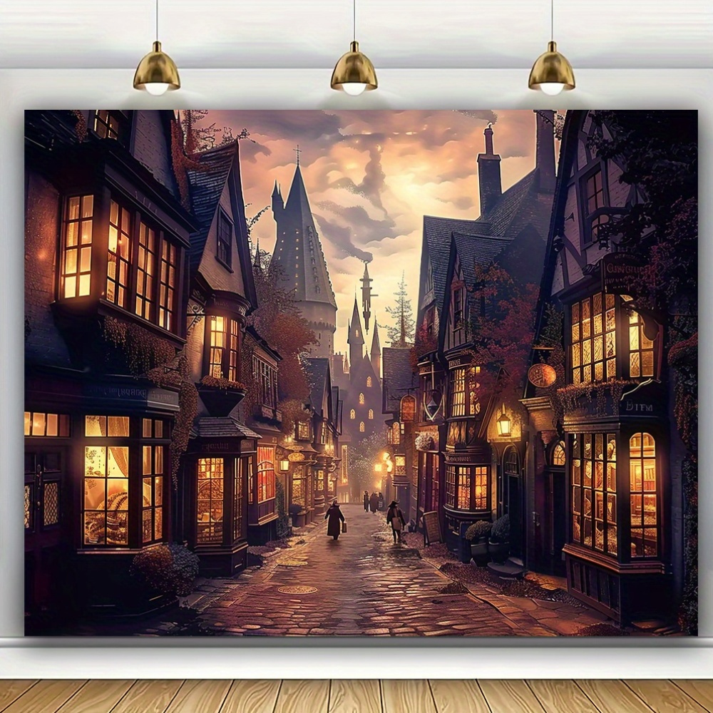 Wedding/Event Supply Store - Atrakcyjne tło ulicy z antycznym magicznym