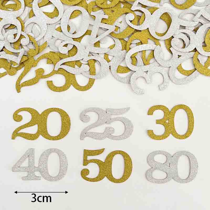 120 szt. konfetti na 50. urodz – Table Number Gold recenzja i cena