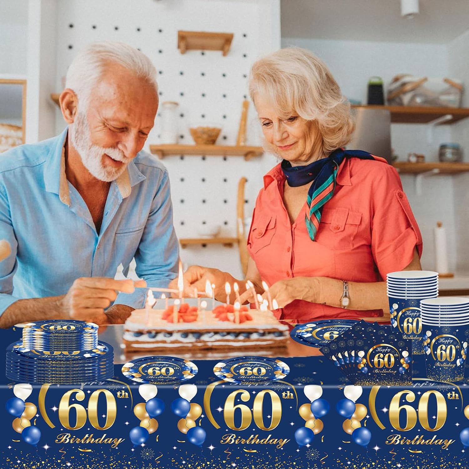 Granatowy turkusowo-złota 60.  – Table Number Gold recenzja i cena